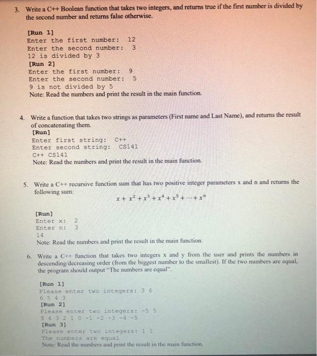 Solved 1. Write a C+ program that asks the user to input an | Chegg.com