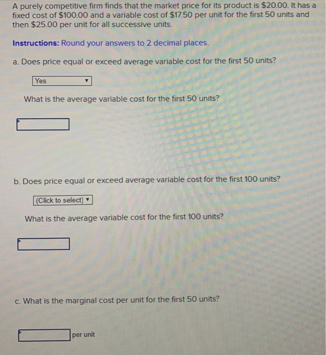 Solved A purely competitive firm finds that the market price