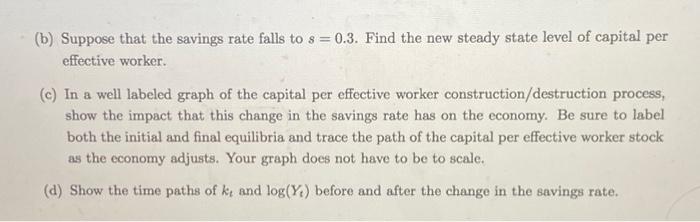 Solved Refer to the growth model we developed in Growth.pdf. | Chegg.com