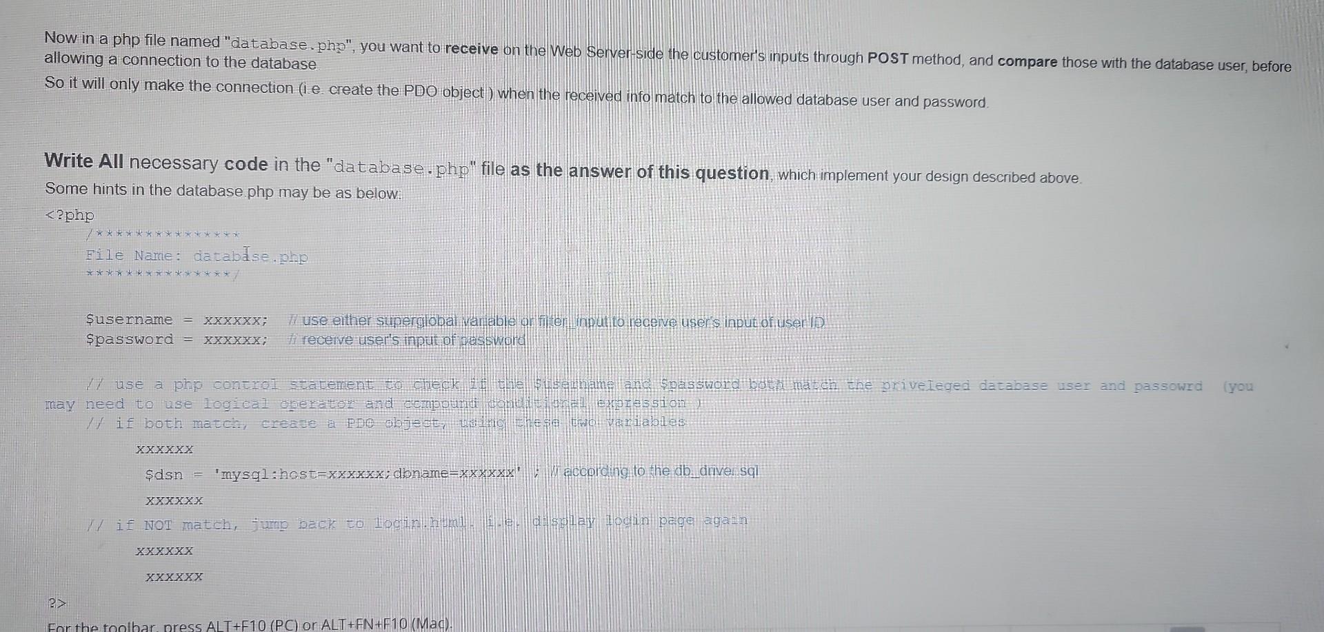 Topic: PHP and SQL, Answer the question within 1 | Chegg.com