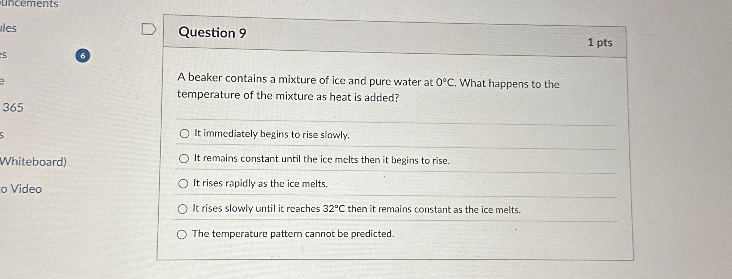 Solved Question 9A beaker contains a mixture of ice and pure