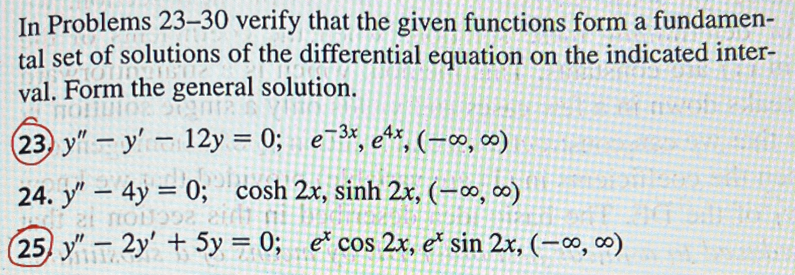 In Problems 23-30 ﻿verify that the given functions | Chegg.com