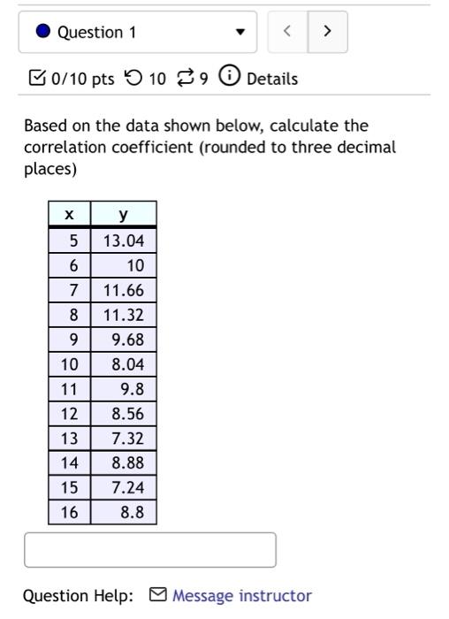 Solved Question 1 > B0/10 pts 10 39 Details 5 29 Based on | Chegg.com