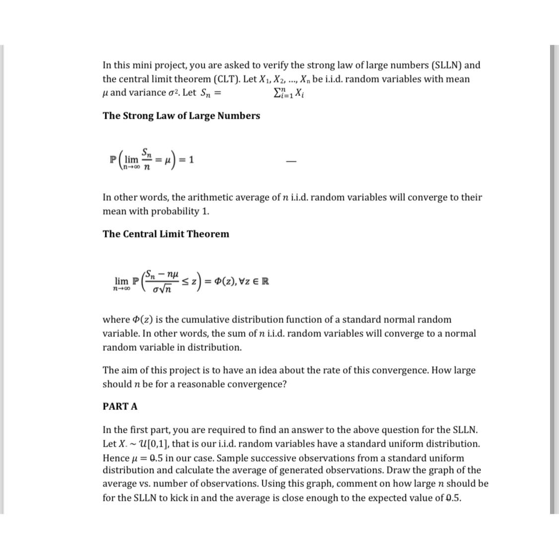 Solved In this mini project, you are asked to verify the | Chegg.com