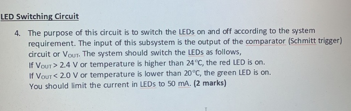 Solved LED Switching Circuit 4. The purpose of this circuit | Chegg.com