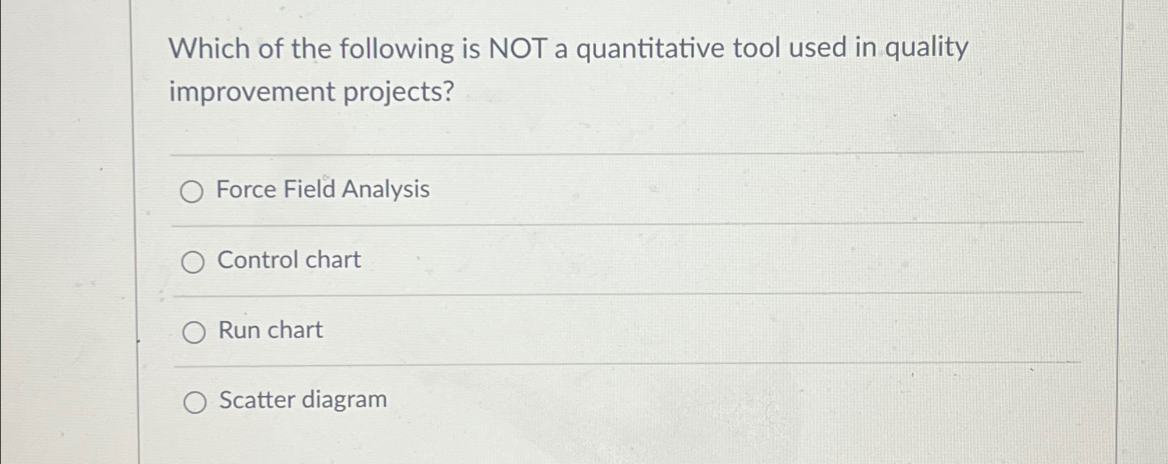 Solved Which of the following is NOT a quantitative tool | Chegg.com