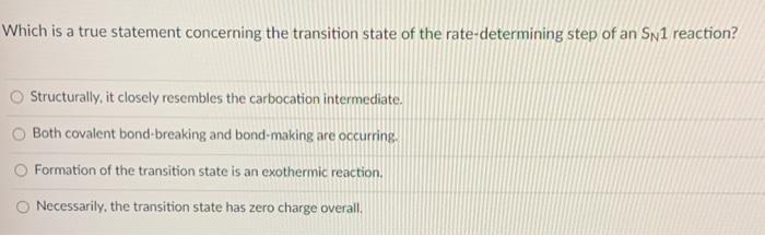Solved Which is a true statement concerning the transition | Chegg.com