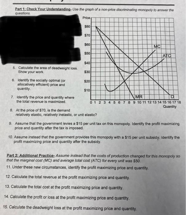 Solved Part 1 Check Your Understanding. Use the graph of a