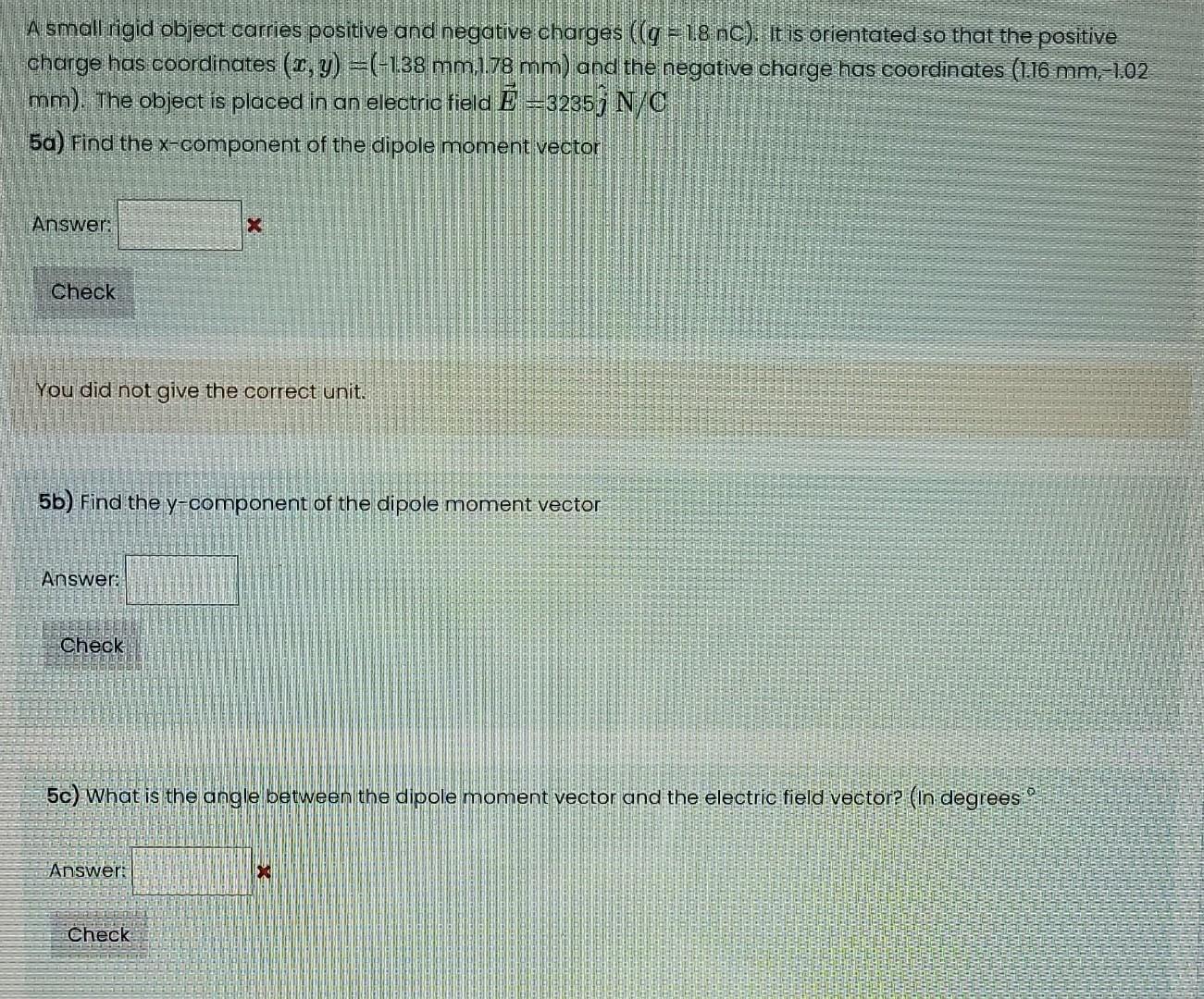 Solved A small rigid object carries positive and negative | Chegg.com