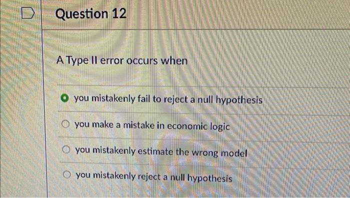Solved A Type I error occurs when you falsely reject a null | Chegg.com