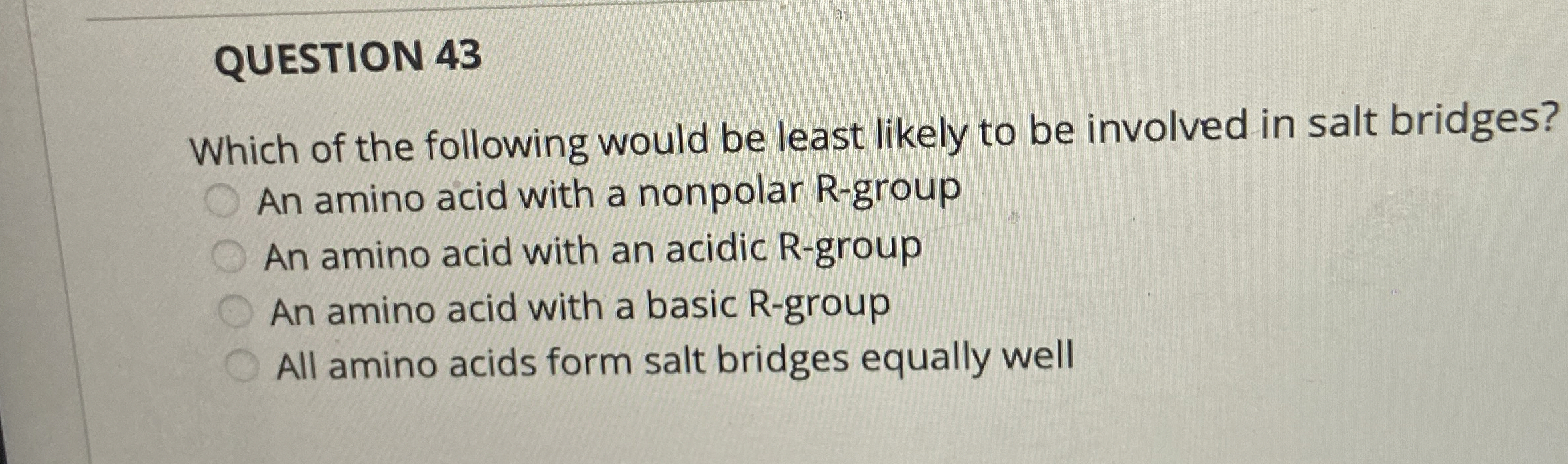 High Quality SOLUTION QUESTION 43Which of the following would be least ...