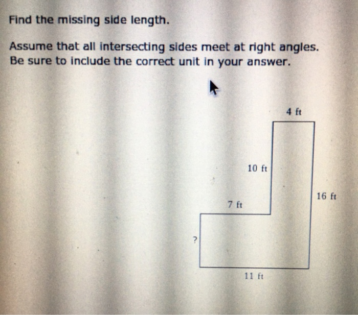 Solved Find The Missing Side Length. Assume That All | Chegg.com