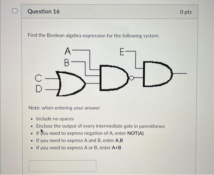 Solved Find the Boolean algebra expression for the following | Chegg.com