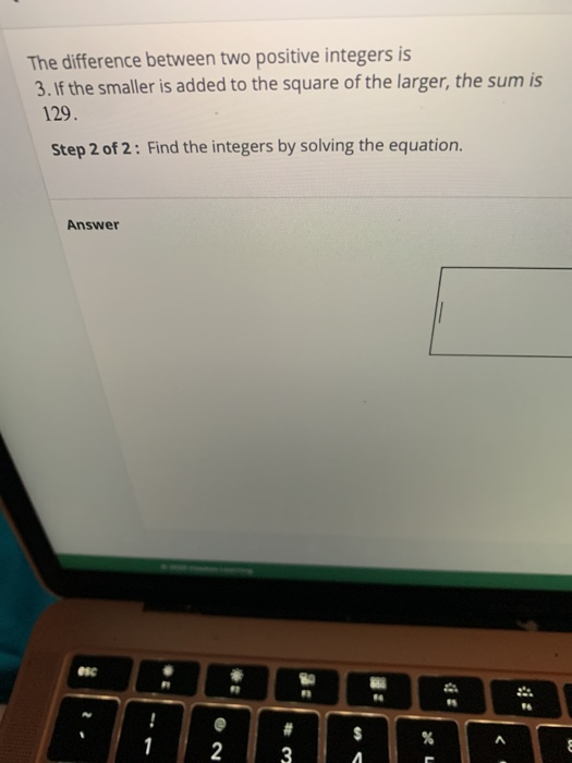 Solved The difference between two positive integers is 3. If | Chegg.com