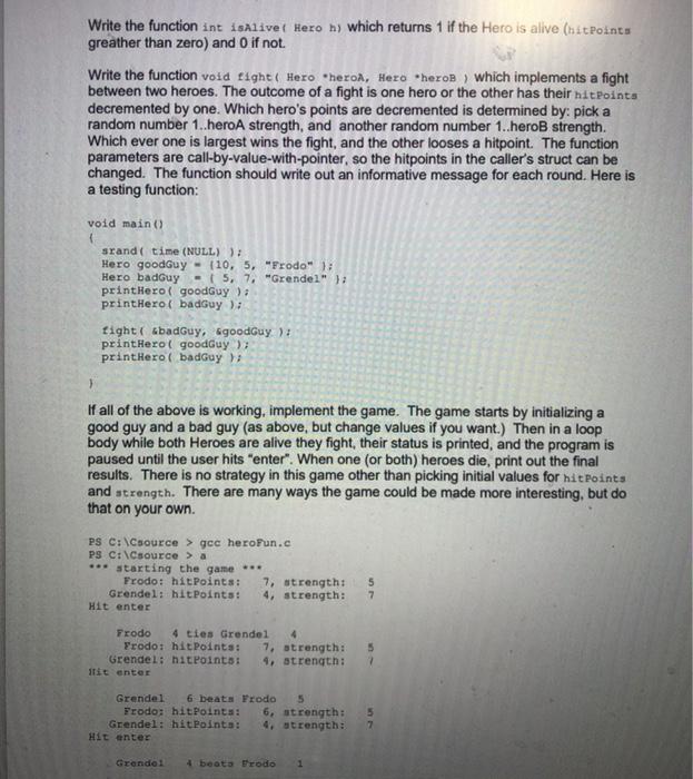 Solved Write a program that plays a simple game. Mostly the | Chegg.com