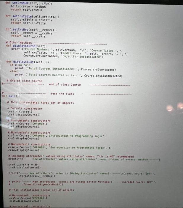 Solved Object-Oriented ProgrammingNeed a python program with | Chegg.com