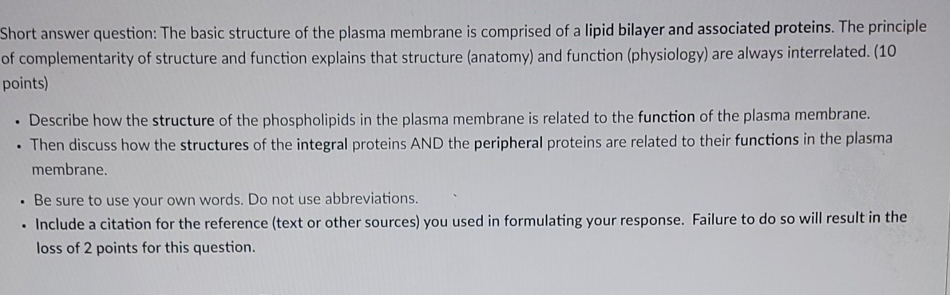 Solved Short answer question: The basic structure of the | Chegg.com