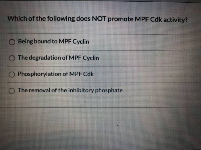 What Occurs When Mpf Cyclin Levels Are Highest