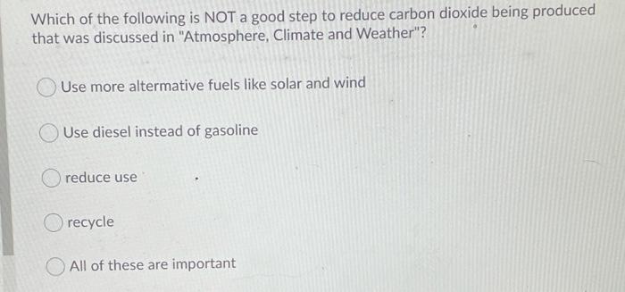 Solved Which of the following is NOT a good step to reduce | Chegg.com
