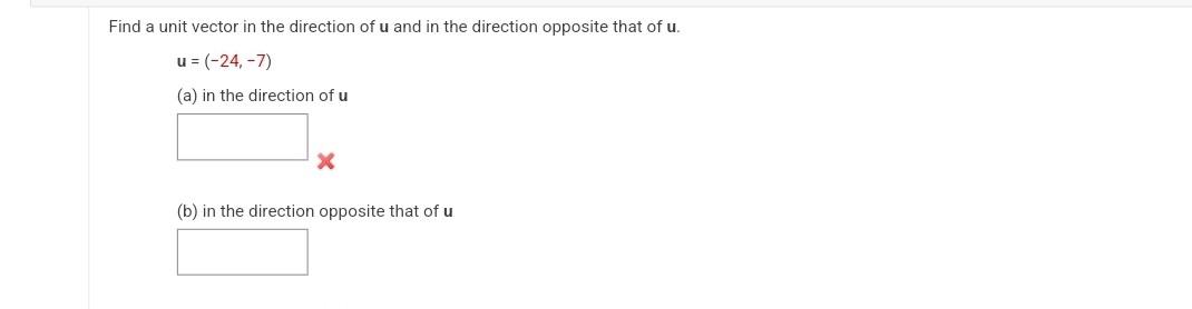 Directional Finding Unit Solved Find a unit vector in the direction of u and in the | Chegg.com