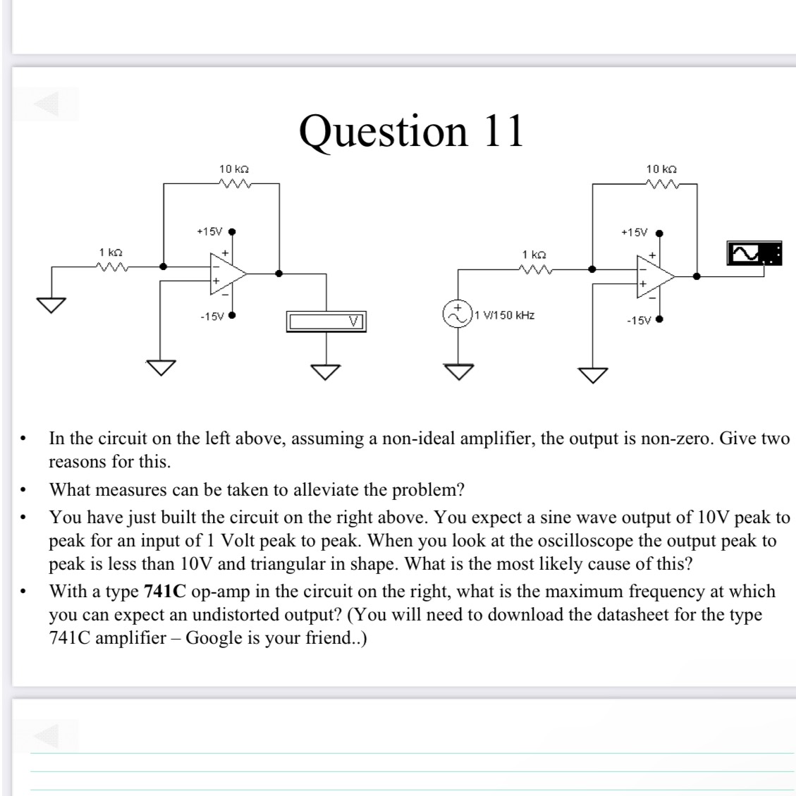 Solved In the circuit on the left above, assuming a | Chegg.com