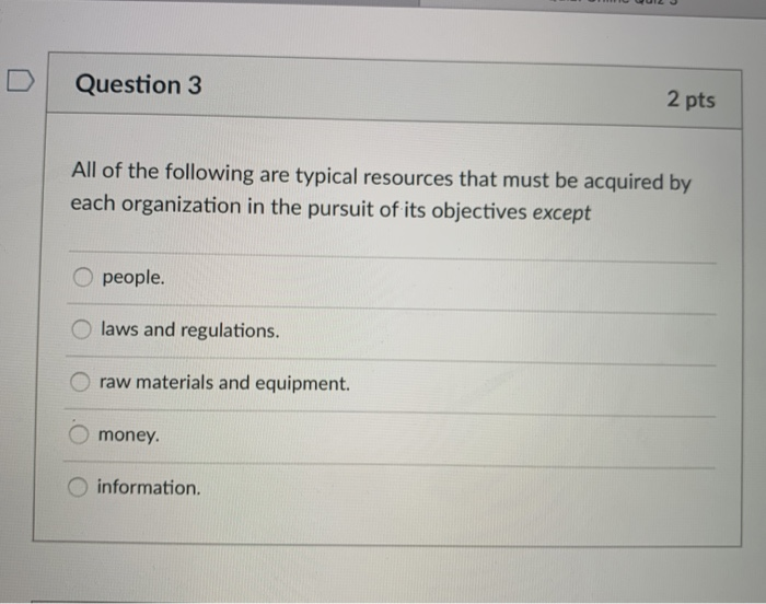 Solved Question 3 2 pts All of the following are typical | Chegg.com