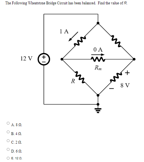 Solved The Following Wheatstone Bridge Circuit has been | Chegg.com