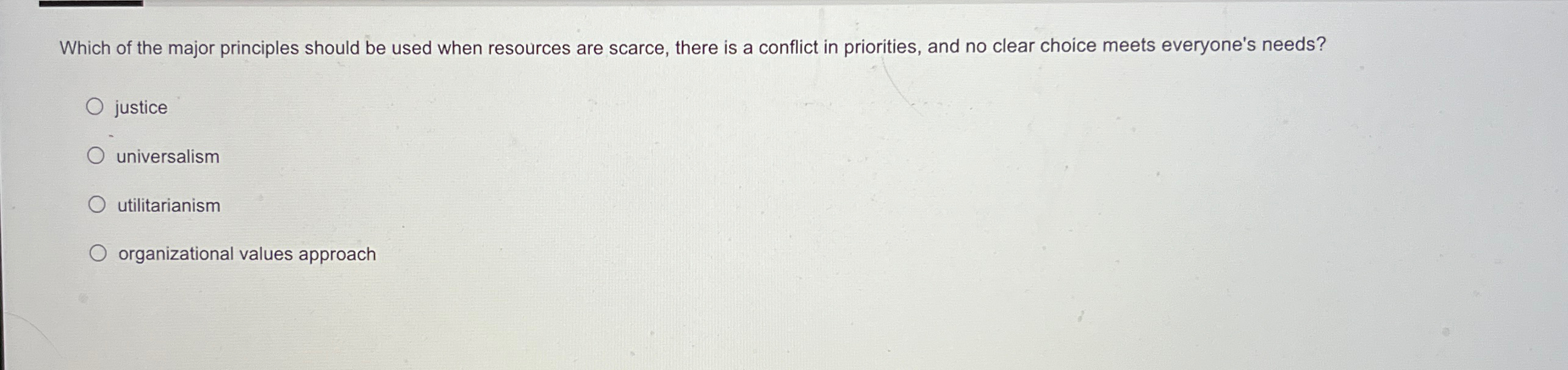 Solved Which of the major principles should be used when | Chegg.com