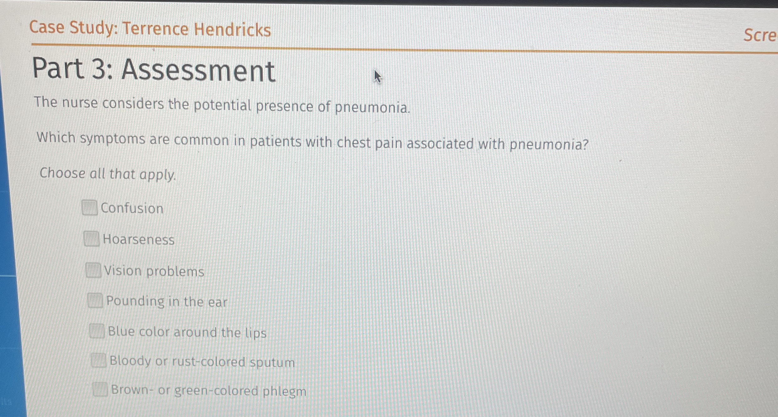 Solved Case Study Terrence HendricksScrePart 3