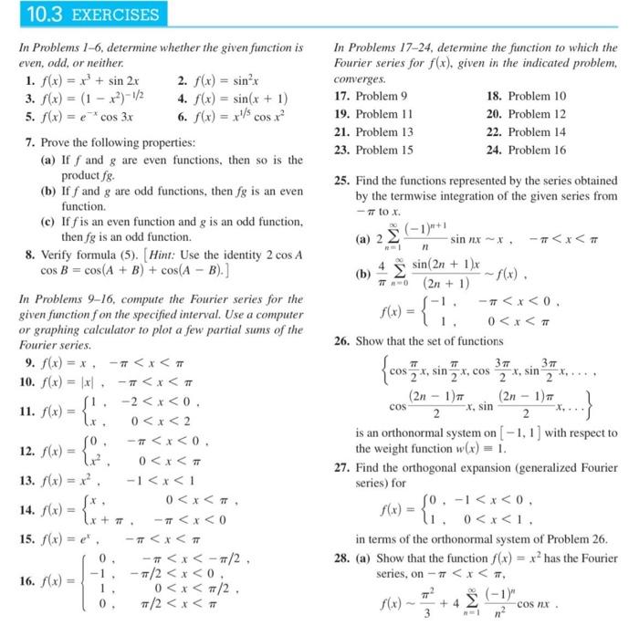 Solved 10.3 EXERCISES | Chegg.com