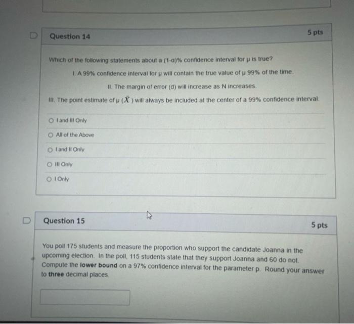 Solved Question 14 5 pts Which of the following statements | Chegg.com