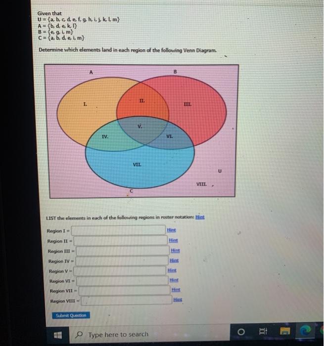 Solved Question 16 Given That U A B C D E F G H I Chegg Com