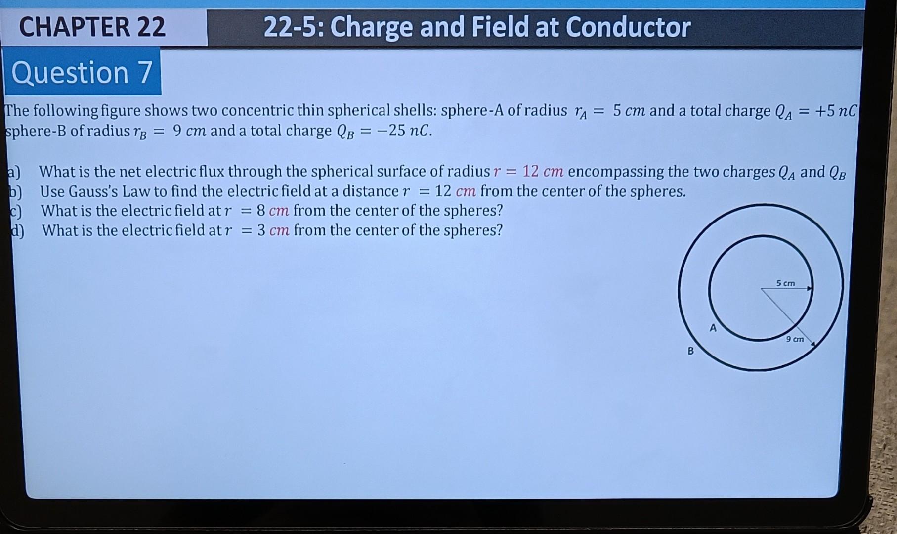 Solved He Following Figure Shows Two Concentric Thin | Chegg.com