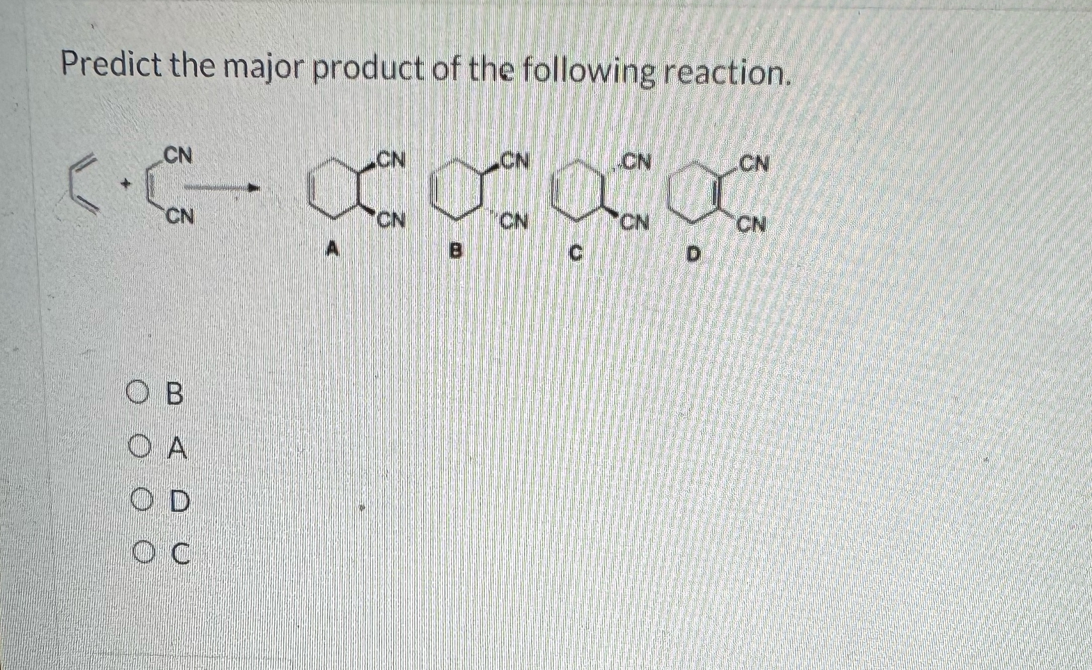 Solved Predict the major product of the following | Chegg.com