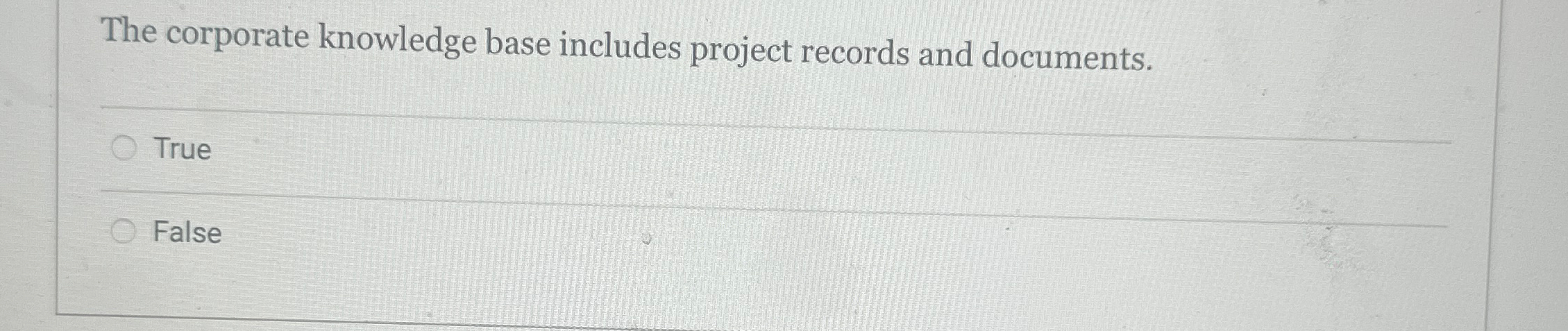 Solved The corporate knowledge base includes project records | Chegg.com