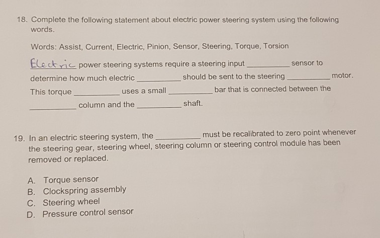 Solved 18 Complete The Following Statement About Electric Chegg
