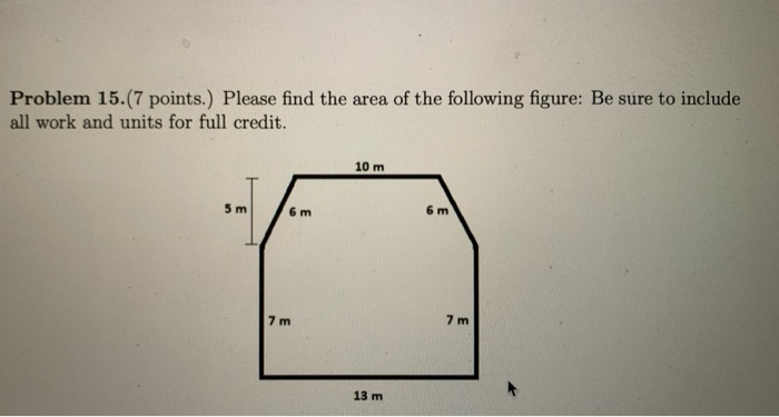 Solved Problem 15.(7 points.) Please find the area of the | Chegg.com