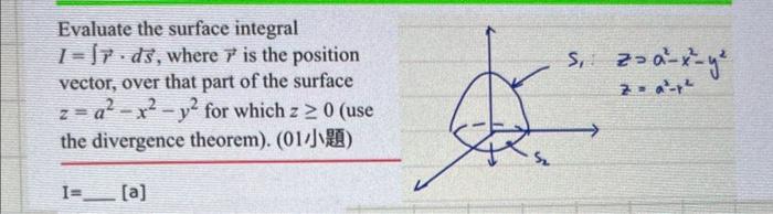Solved Evaluate the surface integral I=∫r⋅ds, where r is the | Chegg.com