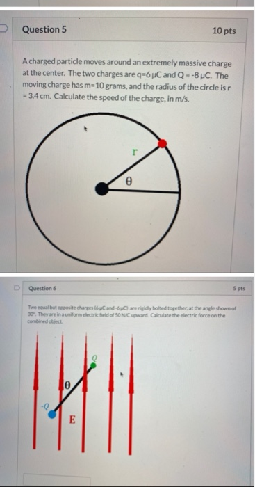 Solved Question 5 10 pts A charged particle moves around an | Chegg.com