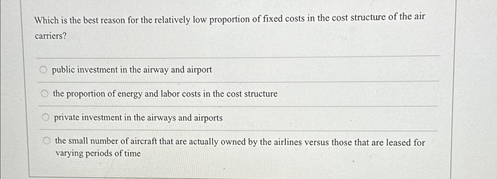 Solved Which is the best reason for the relatively low | Chegg.com