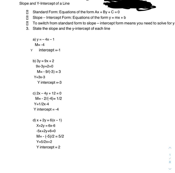 solved-lope-and-y-intercept-of-a-line-2-standard-form-chegg