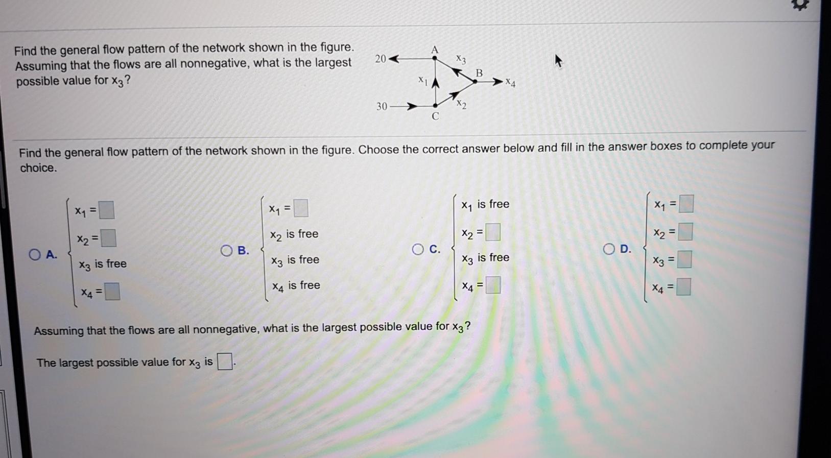 Solved Find the general flow pattern of the network shown in | Chegg.com
