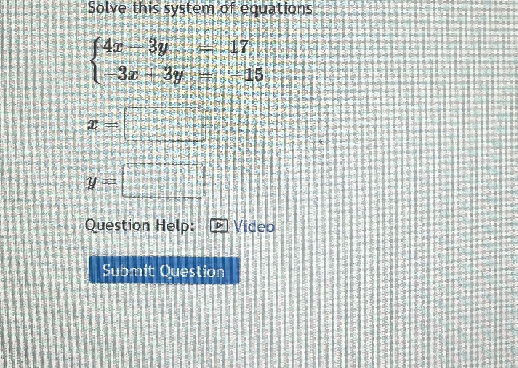 Solved Solve this system of | Chegg.com