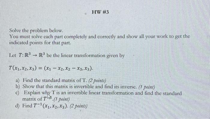 Solved Solve the problem below. You must solve each part | Chegg.com