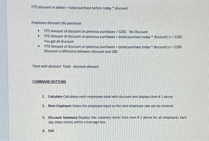Solved this needs to be in VISUAL BASIC. i am talking | Chegg.com