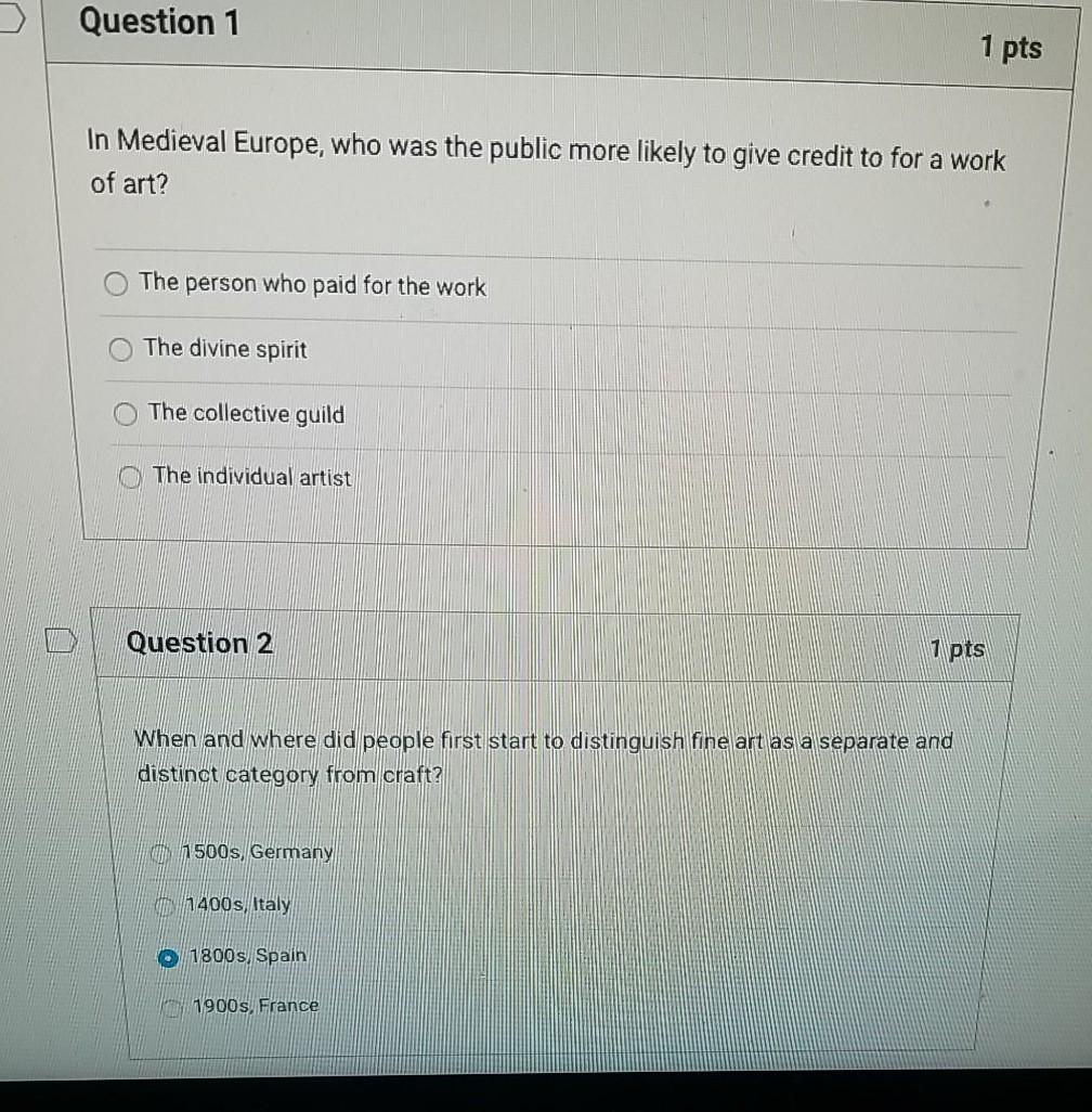 Question 1 1 Pts In Medieval Europe, Who Was The | Chegg.com