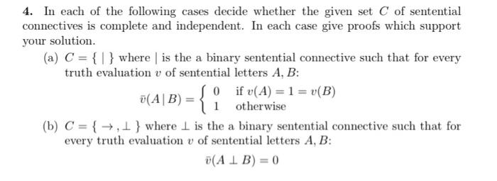 Solved 4. In Each Of The Following Cases Decide Whether The | Chegg.com