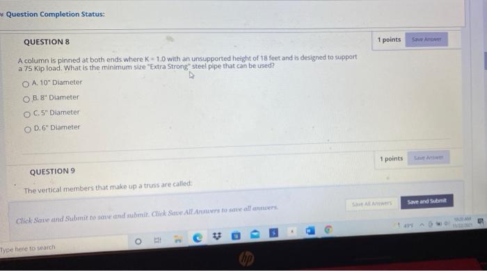 Solved Question Completion Status: 1 points Save A QUESTIONS | Chegg.com