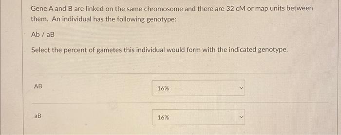 Solved Gene A And B Are Linked On The Same Chromosome And | Chegg.com