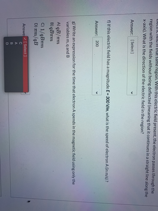 Solved Question 5 1 pts Two electrons labeled A and B | Chegg.com